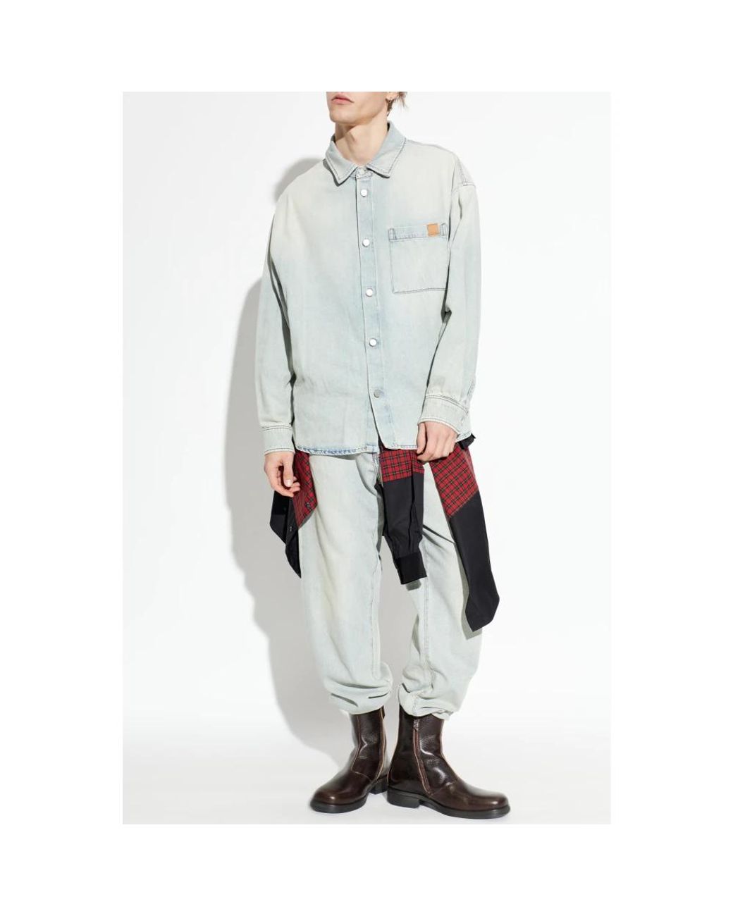 DARKPARK Blue Loose-Fit Jeans for men