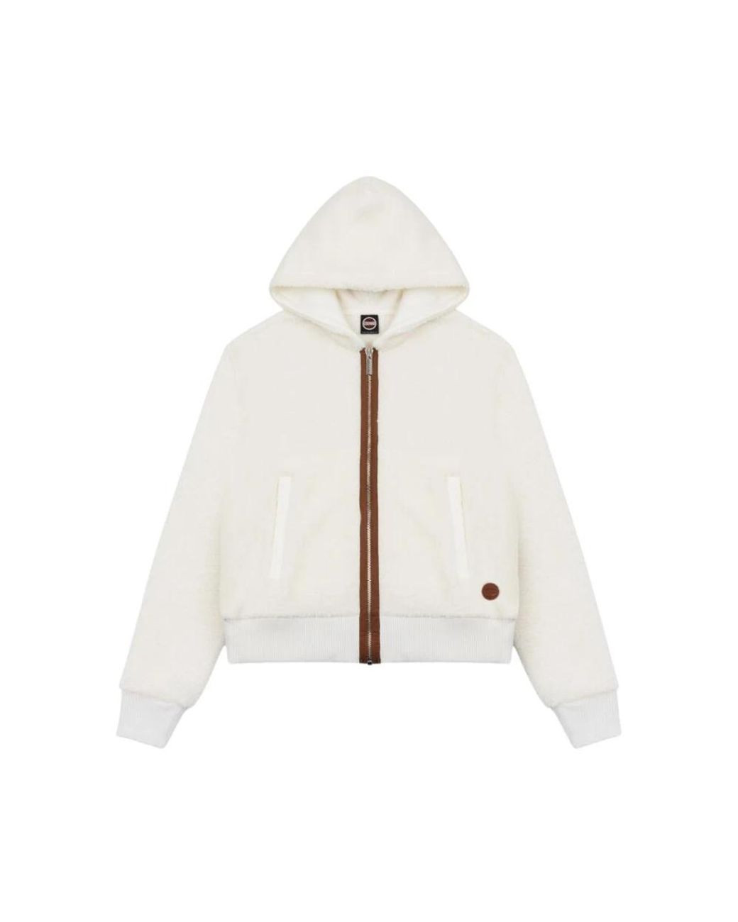 Colmar Half-Zip Teddy Sweater in het White