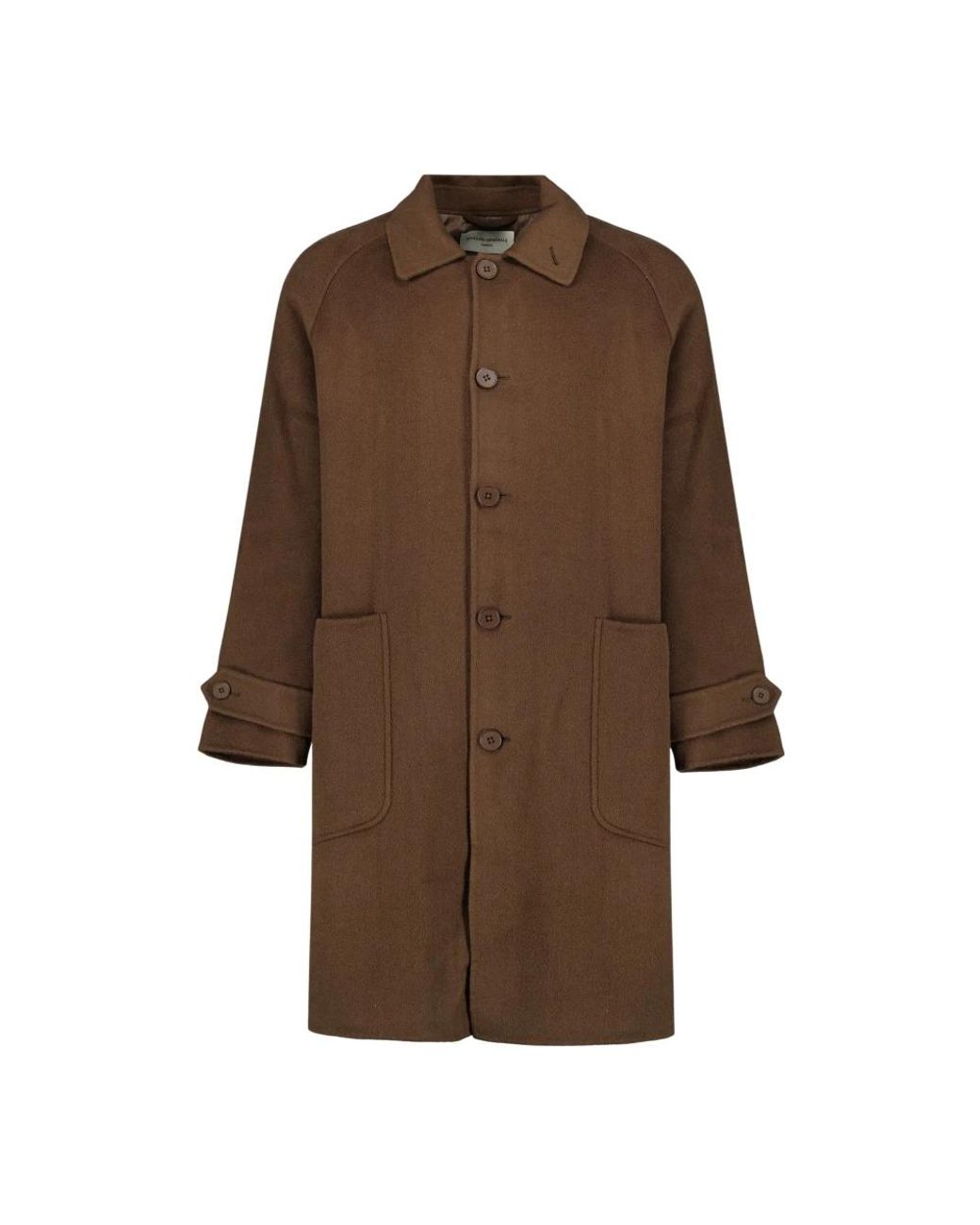 Officine Generale Brown Single-Breasted Coats for men