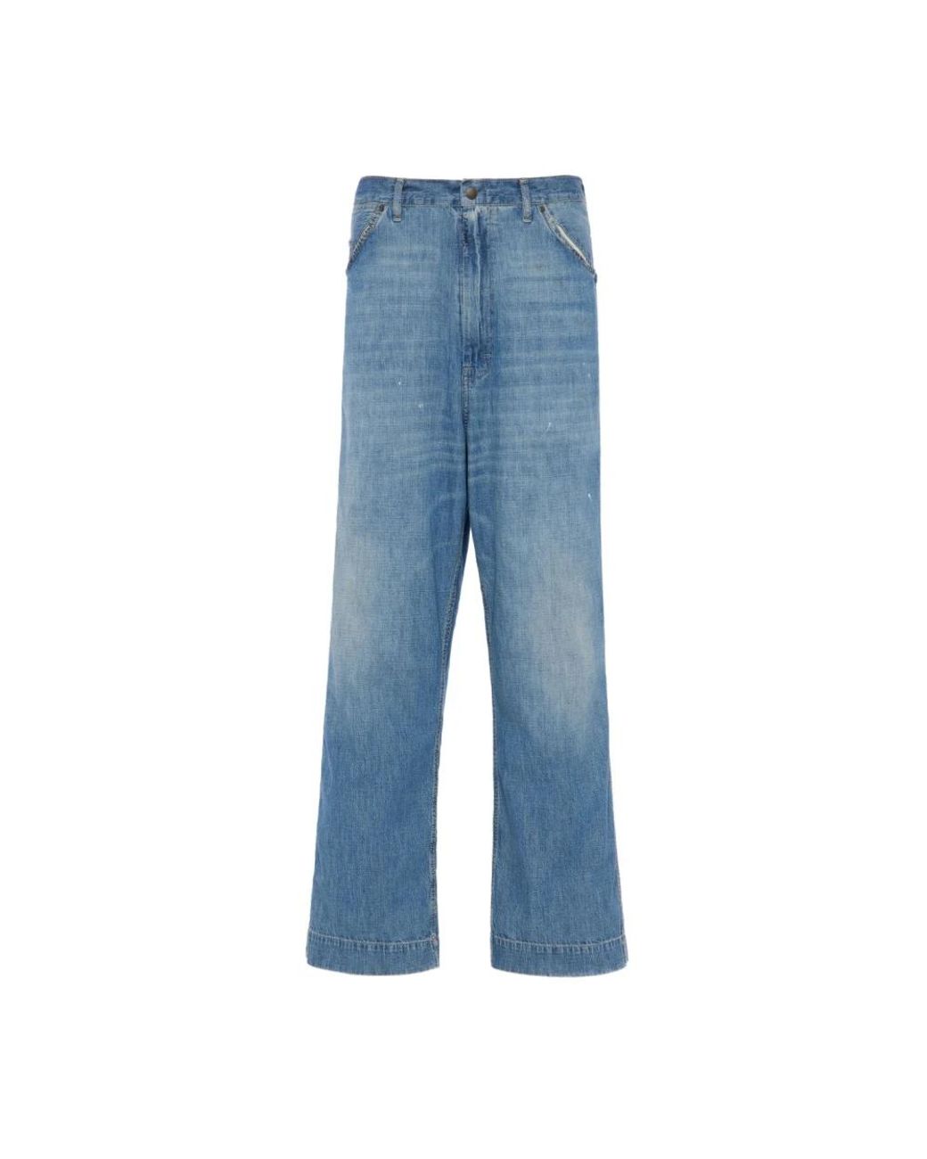 Maison Margiela Blue Wide Jeans for men