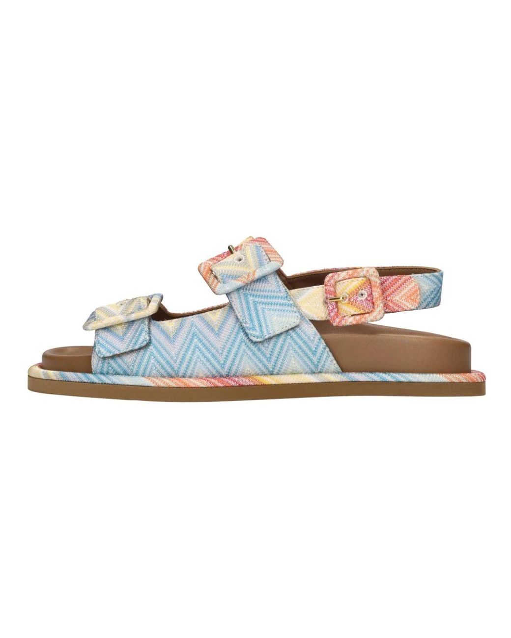 Missoni Blue Flat Sandals