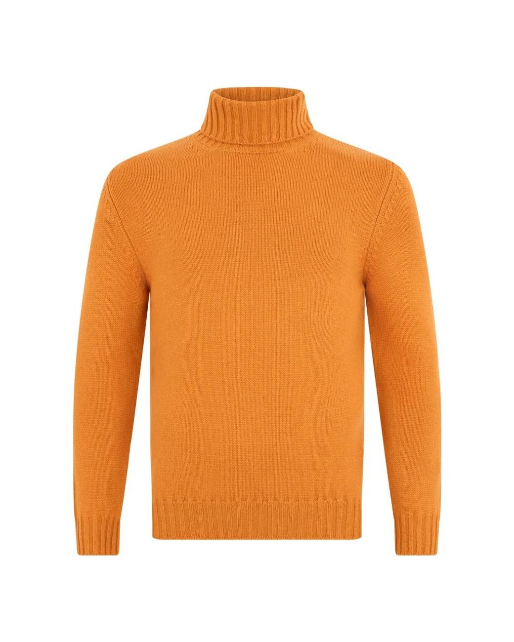 Fedeli Trui Met Col in het Orange voor heren