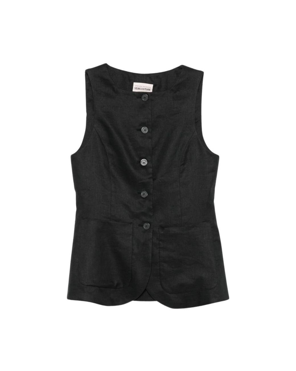 Semicouture Black Waistcoats