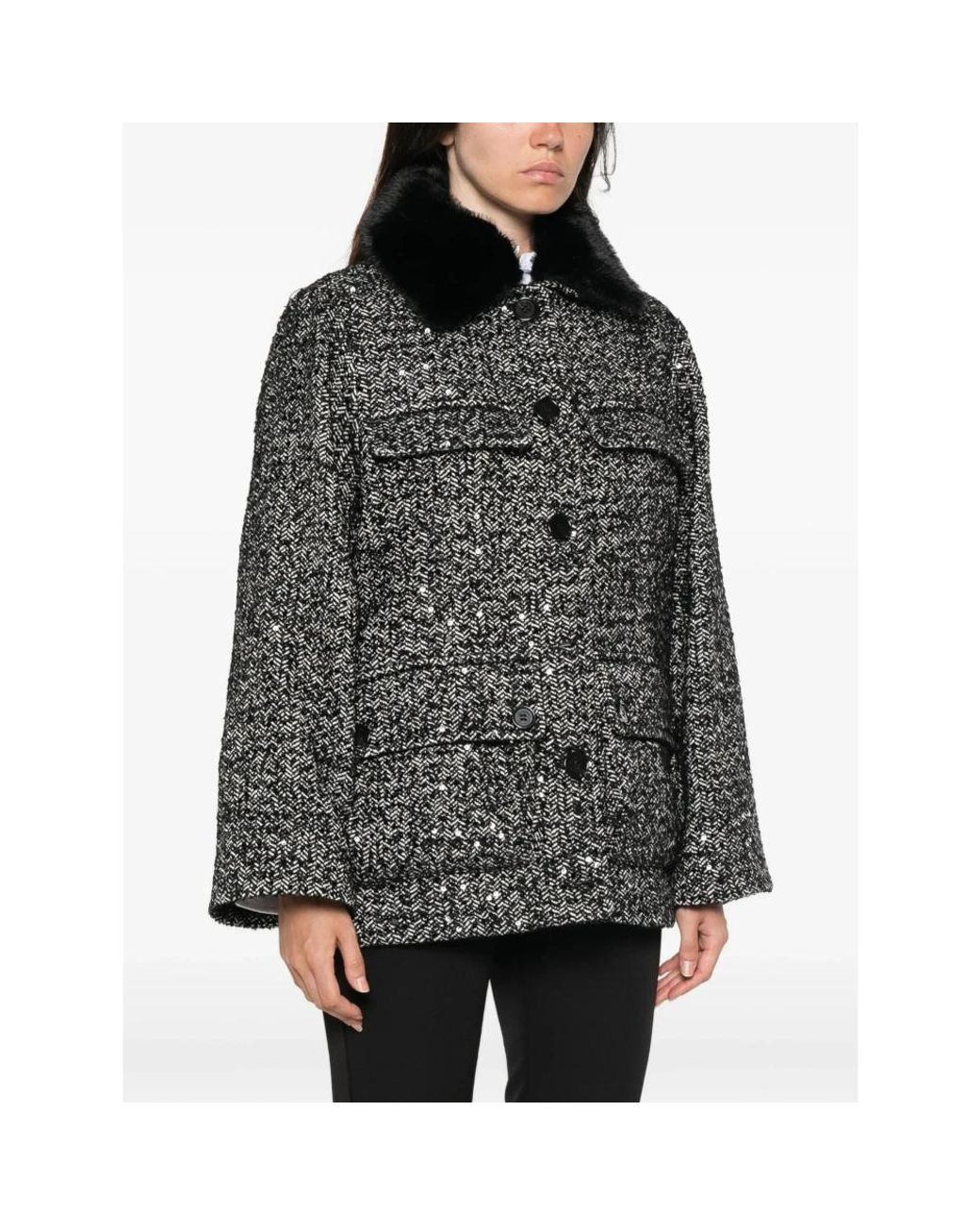 Ermanno Scervino Black Tweed Jackets