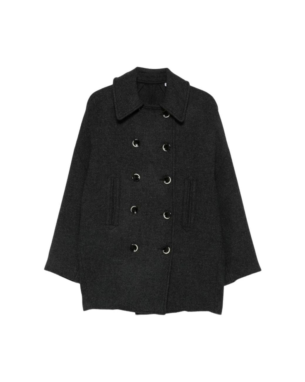 Nine:inthe:morning Black Double-Breasted Coats