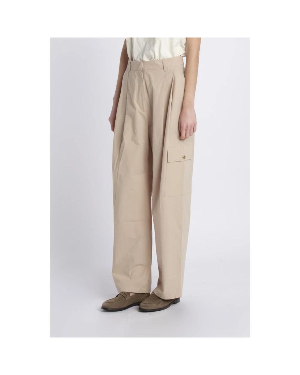 Attic And Barn Natural Wide Trousers
