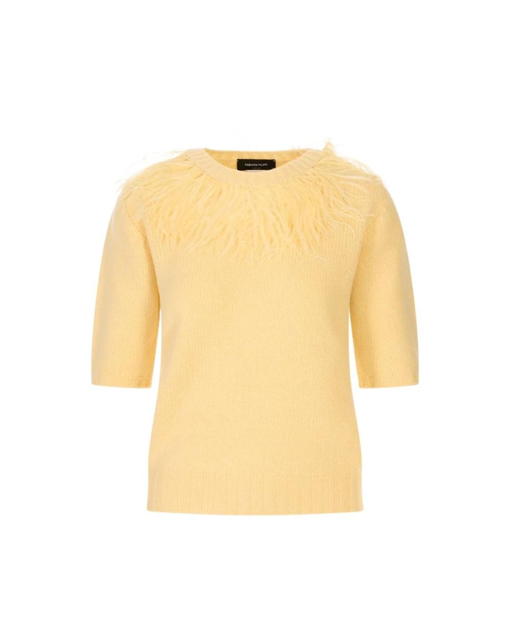 Fabiana Filippi Yellow Round-Neck Knitwear