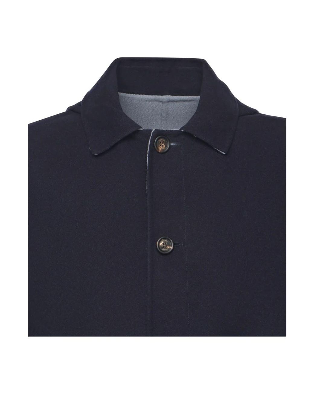 Eleventy Blue Single-Breasted Coats for men