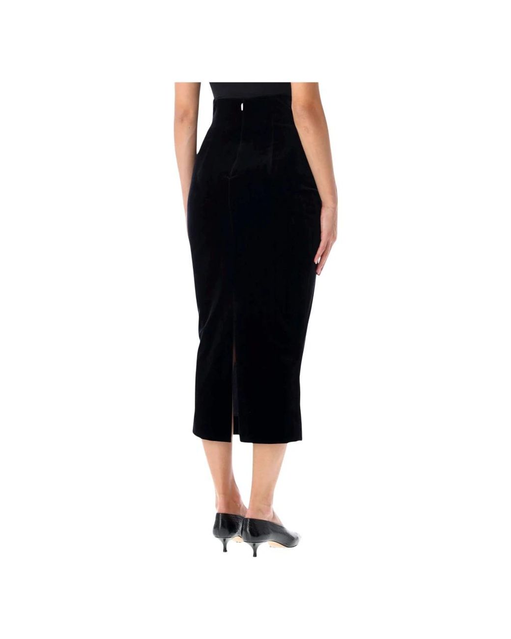 Alberta Ferretti Black Pencil Skirts
