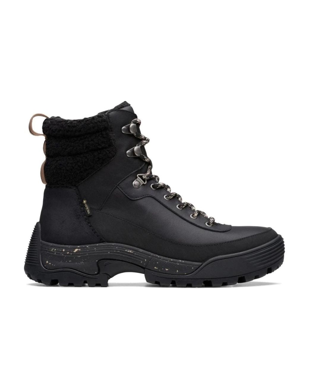 Clarks Black Lace-Up Boots