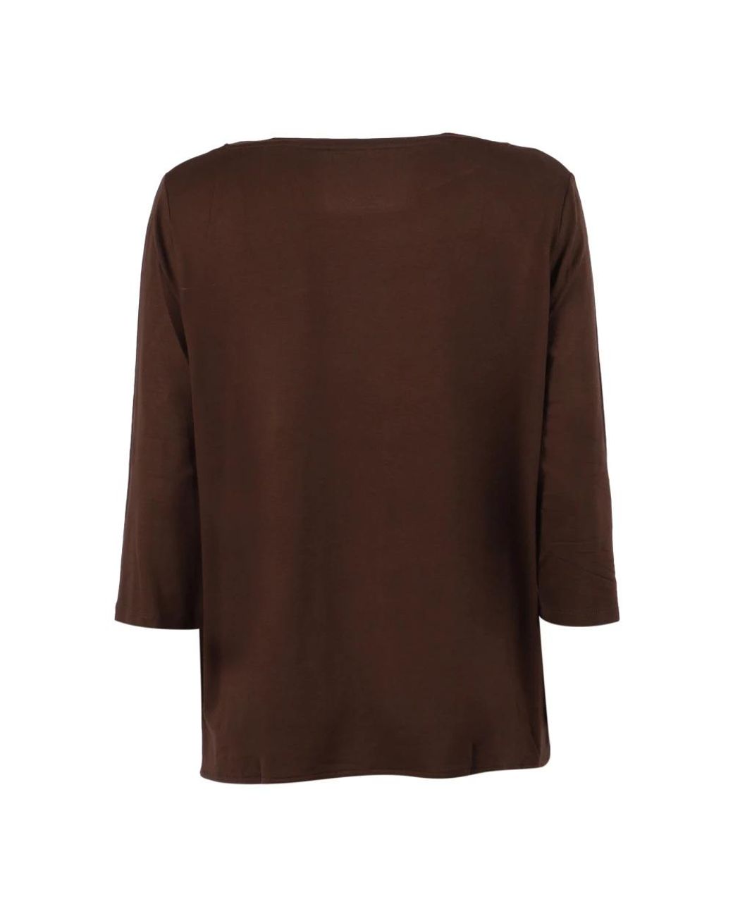 Majestic Filatures Brown Round-Neck Knitwear