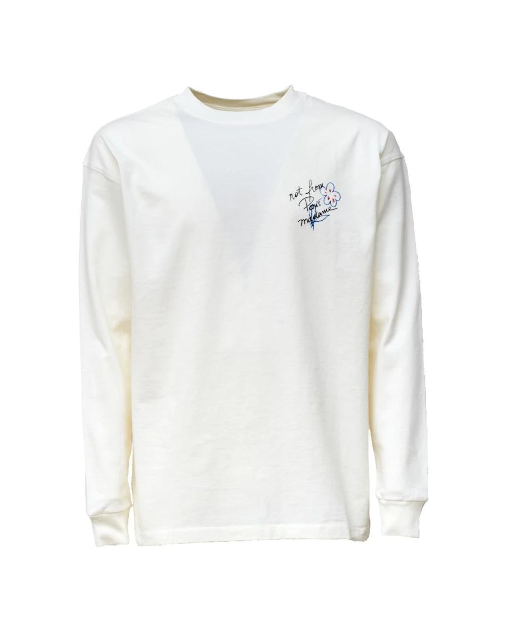 Drole de Monsieur White Long Sleeve T-Shirts for men