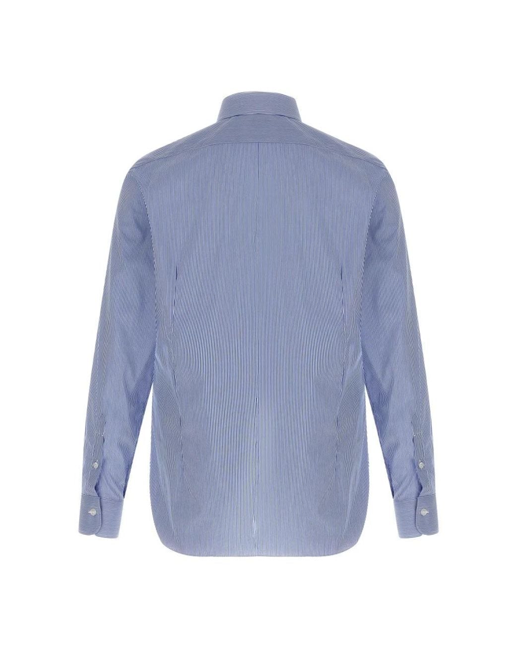 Barba Napoli Blue Formal Shirts for men