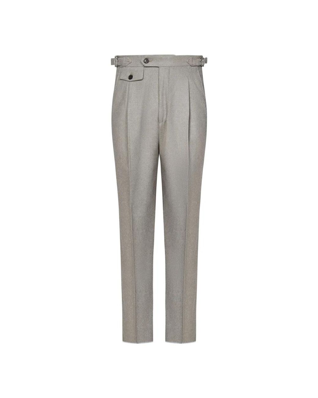 Franzese Collection Gray Suit Trousers for men