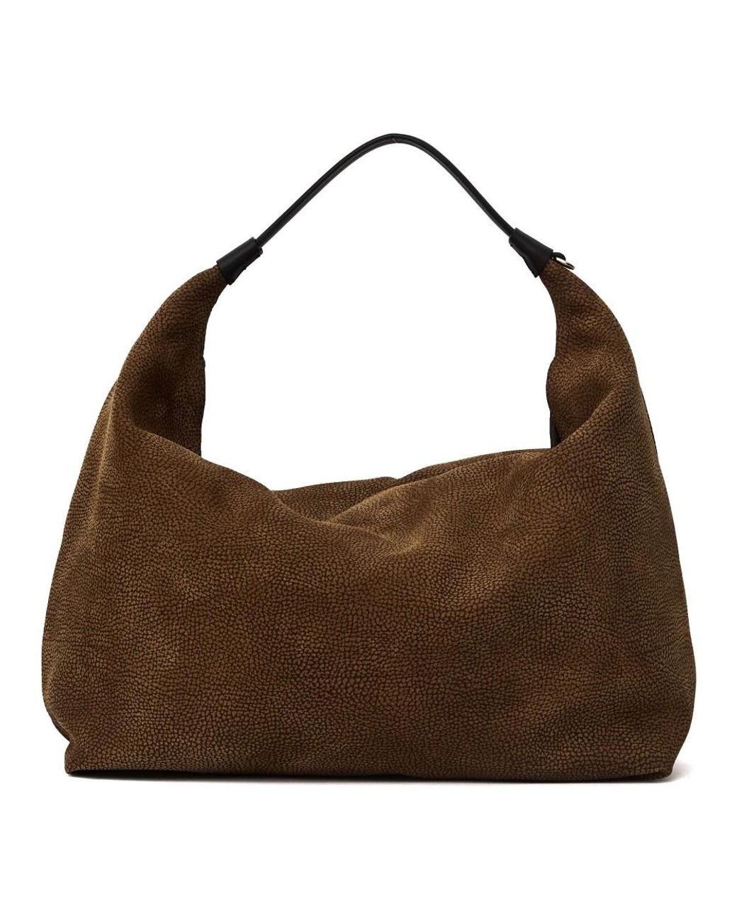 Borbonese Brown Plie Hobo Medium