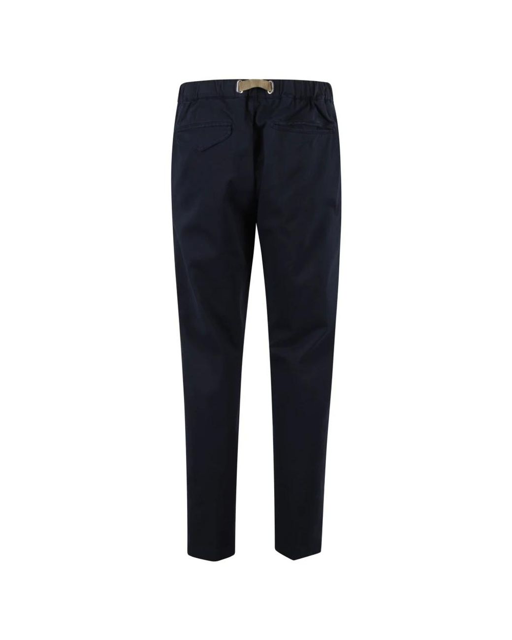 White Sand Blue Slim-Fit Trousers for men