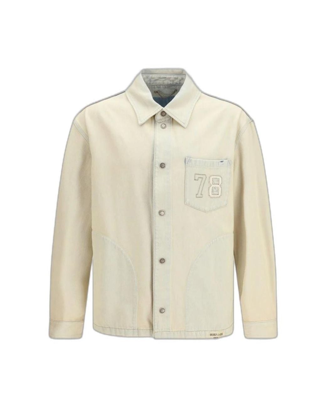 Golden Goose Deluxe Brand White Denim Shirts for men