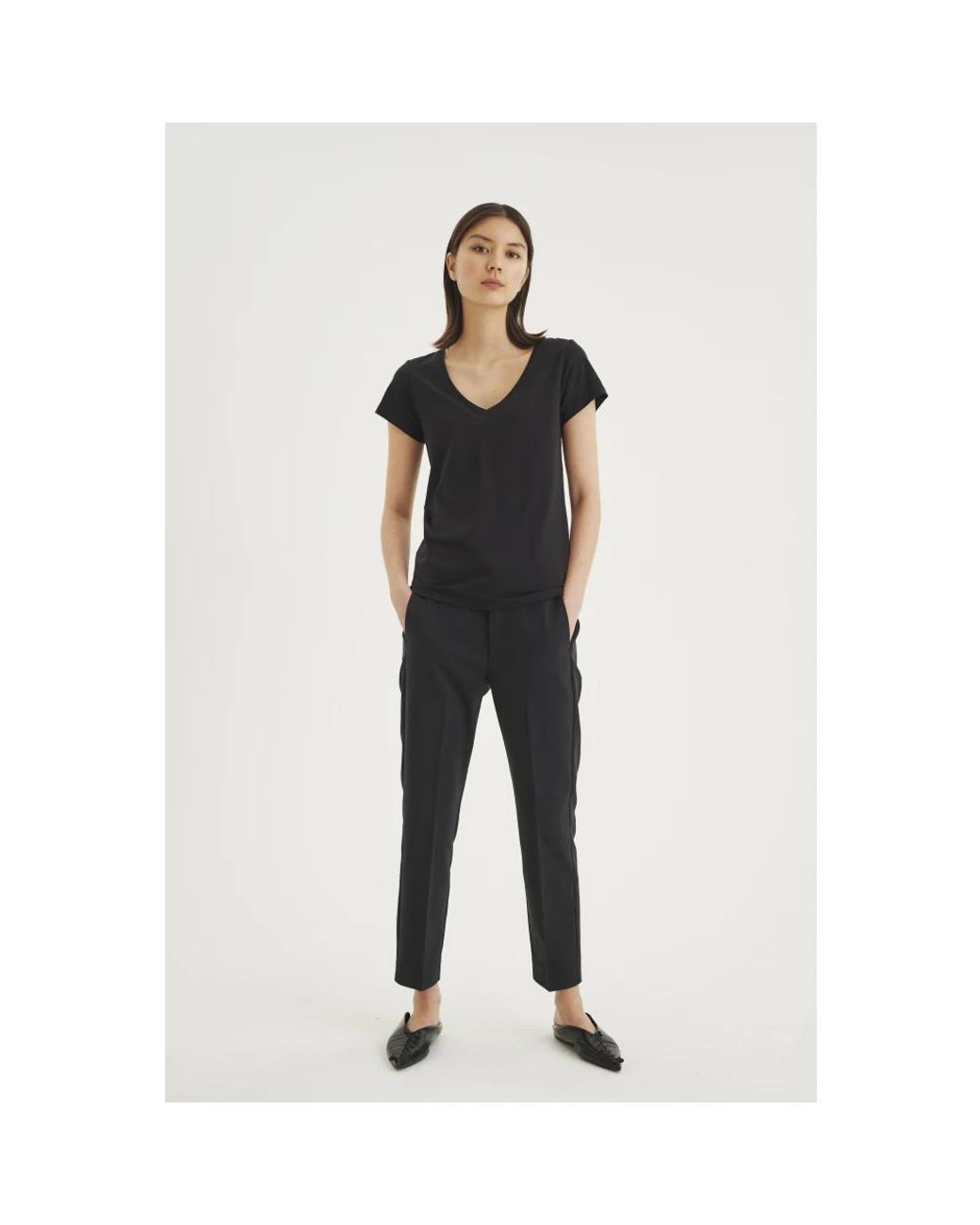 Inwear Gray Slim-Fit Trousers