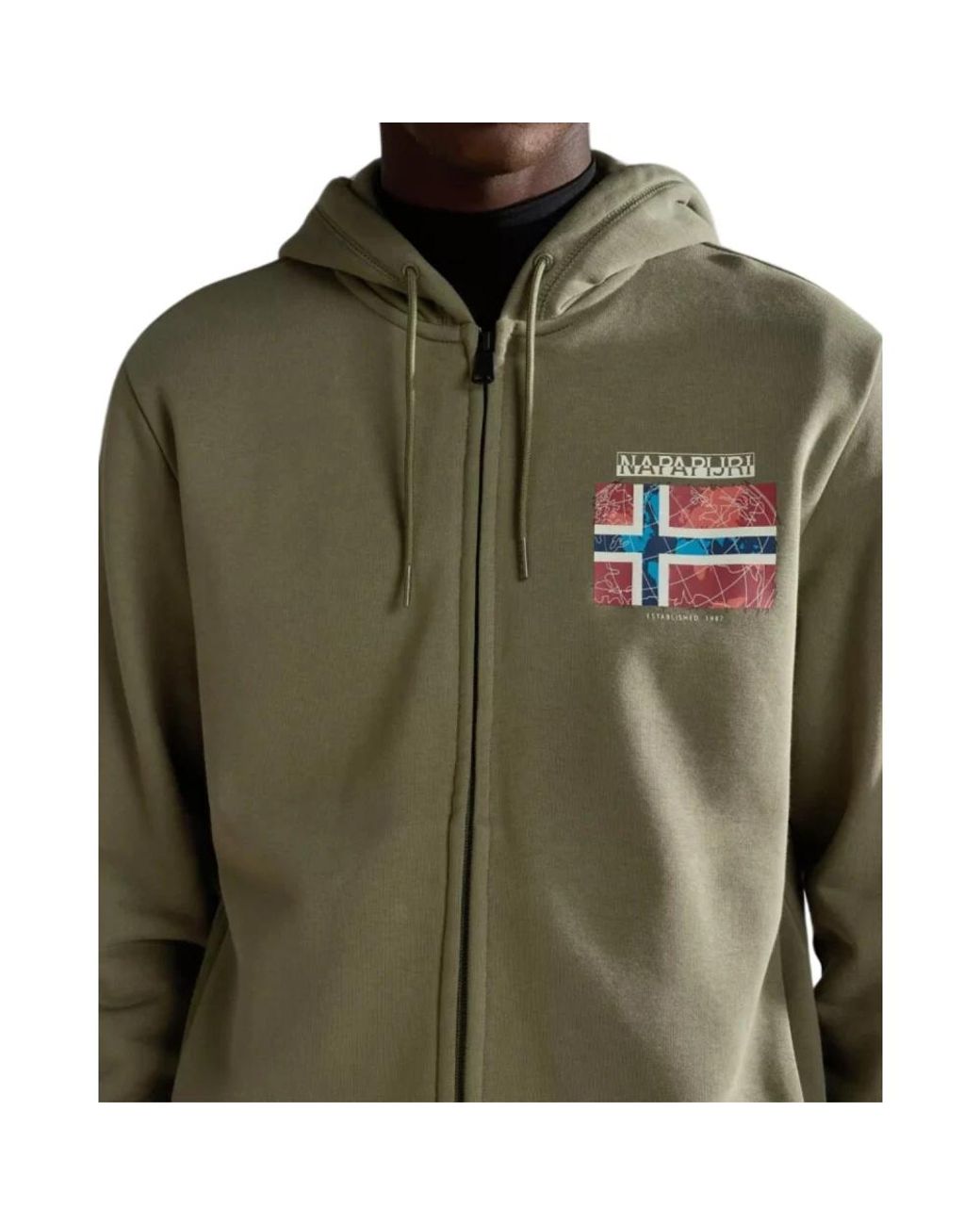 Napapijri Green Zip-Throughs for men