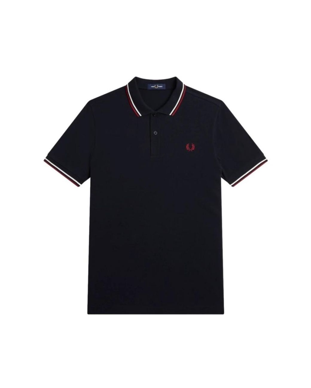Fred Perry Tops ,Zwart ,Marino Twin Tipped Polo Shirt in het Black voor heren