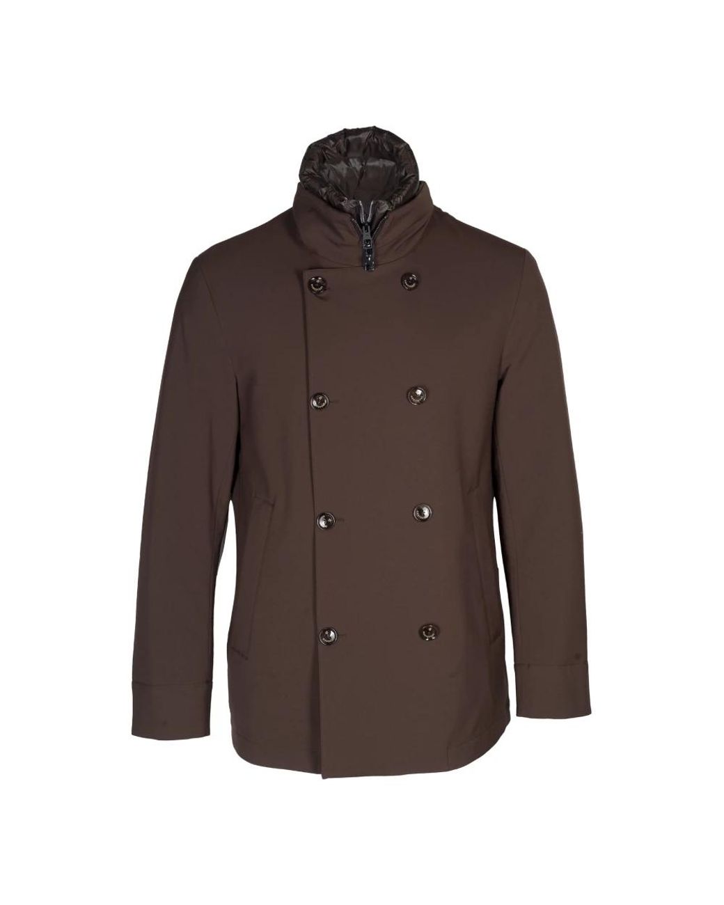 Montecore Brown Double-Breasted Coats for men