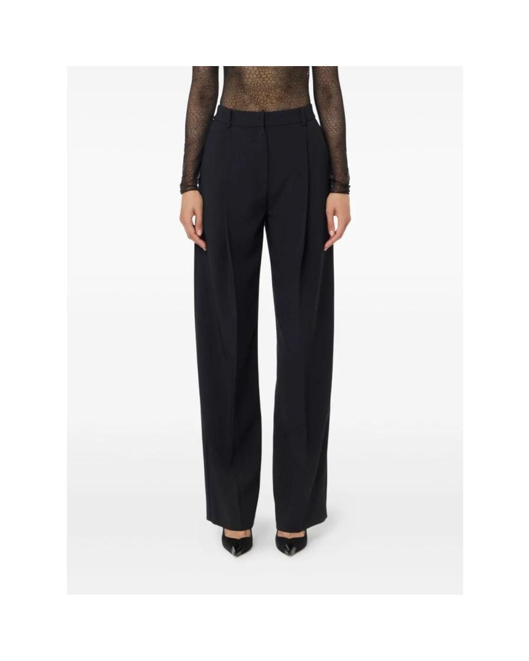 Elisabetta Franchi Black Straight Trousers