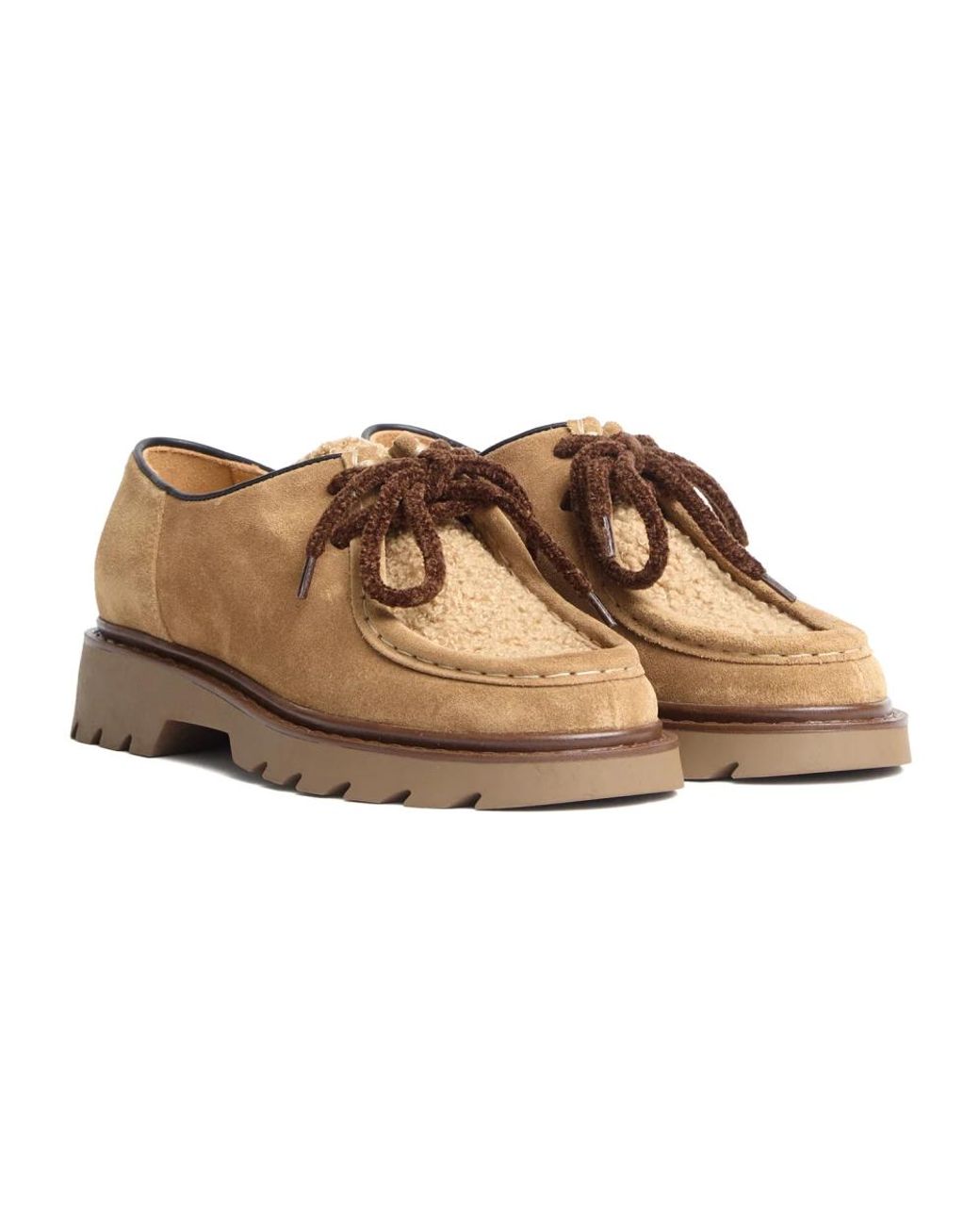 Maze Brown Laced Shoes