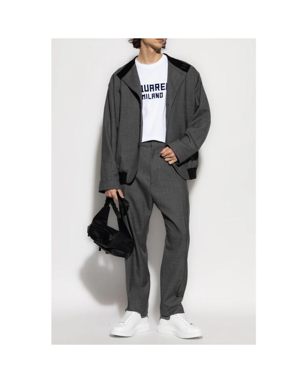 DSquared² Gray Suit Trousers for men