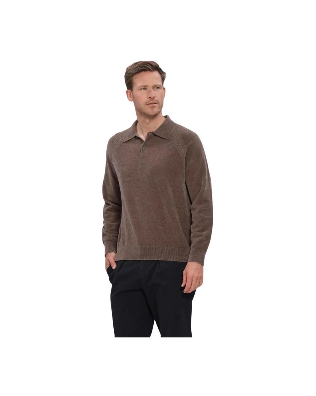 Profuomo Chenille Trui in het Brown voor heren