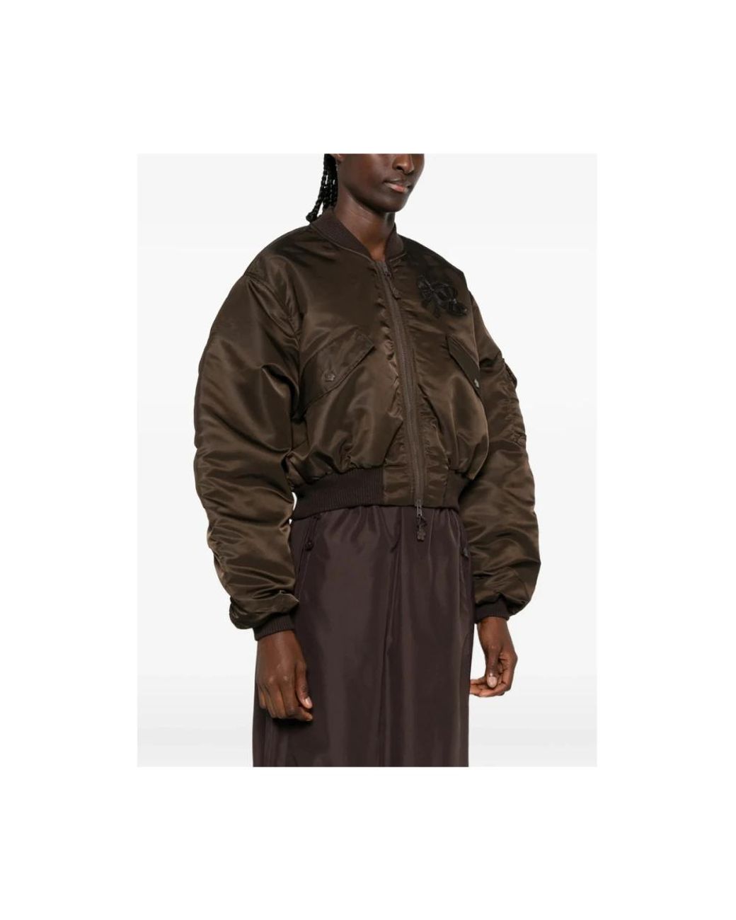 CECILIE BAHNSEN Brown Bomber Jackets
