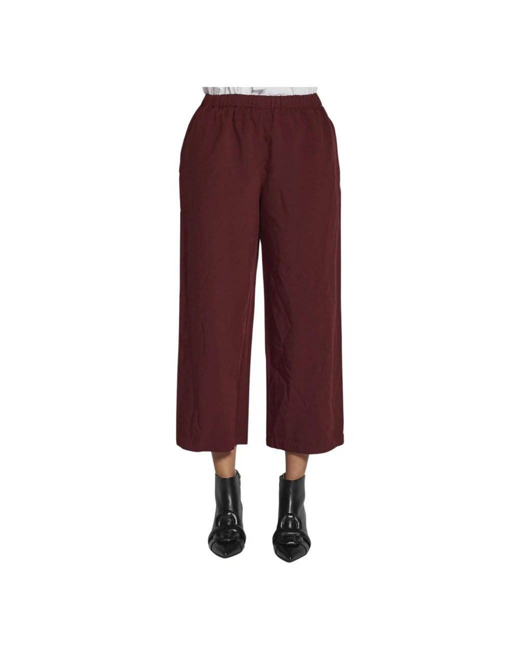 Comme des Garçons Red Cropped Trousers
