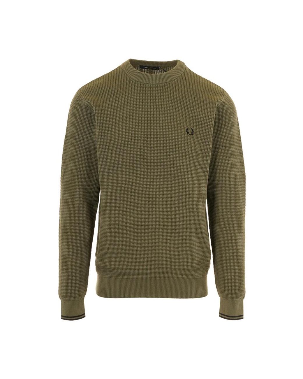 Fred Perry Green Round-Neck Knitwear for men