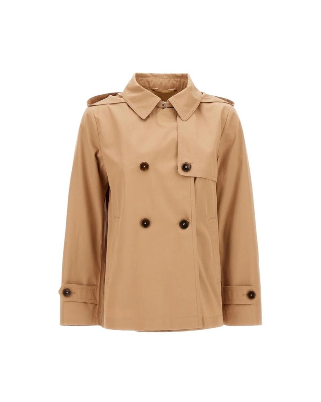 Double-Breasted Coats Herno en coloris Natural