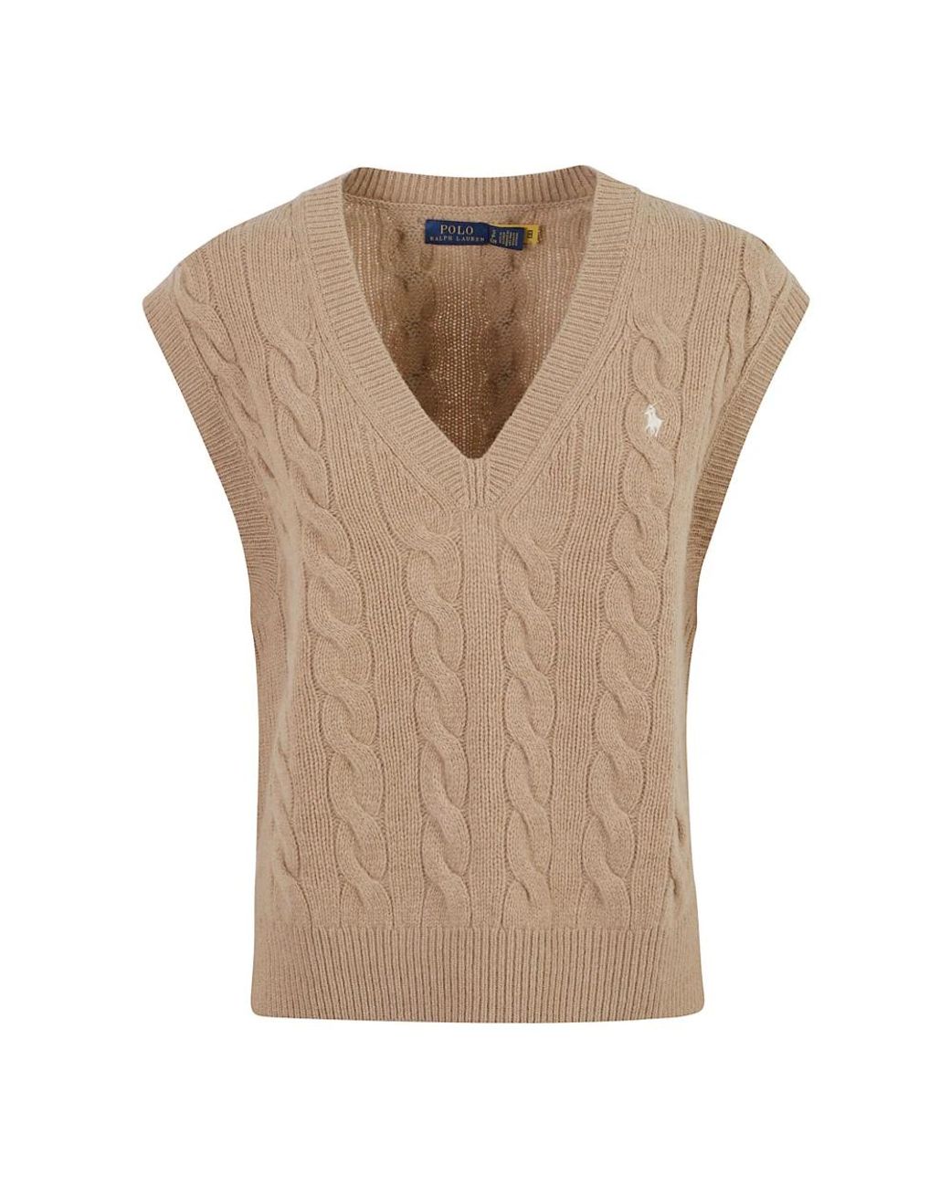 Ralph Lauren Natural V-Neck Knitwear