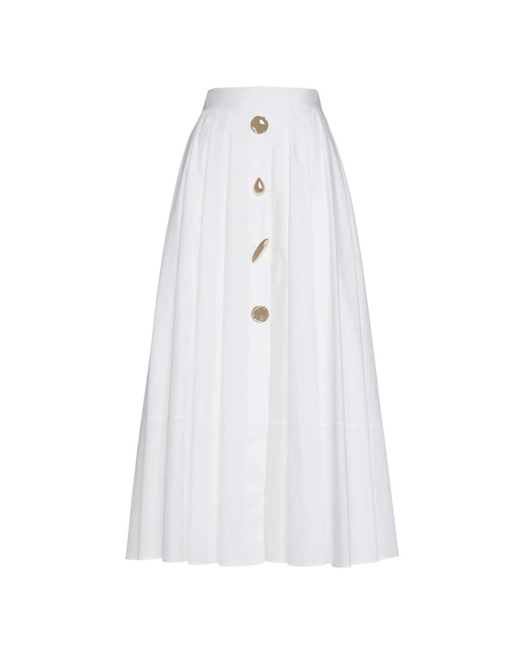 SIMONA CORSELLINI White Midi Skirts