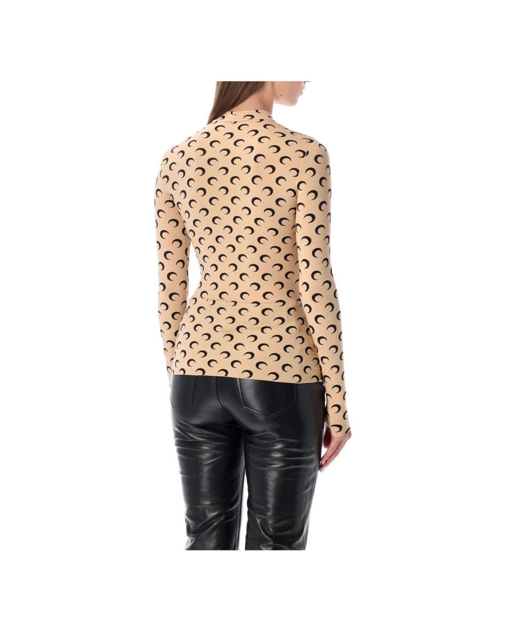 MARINE SERRE Natural Long Sleeve Tops