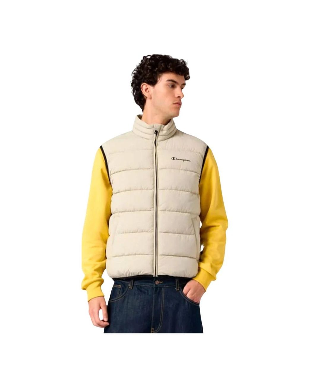 Champion Jassen ,Nylon Polyfilled Vest in het Natural voor heren