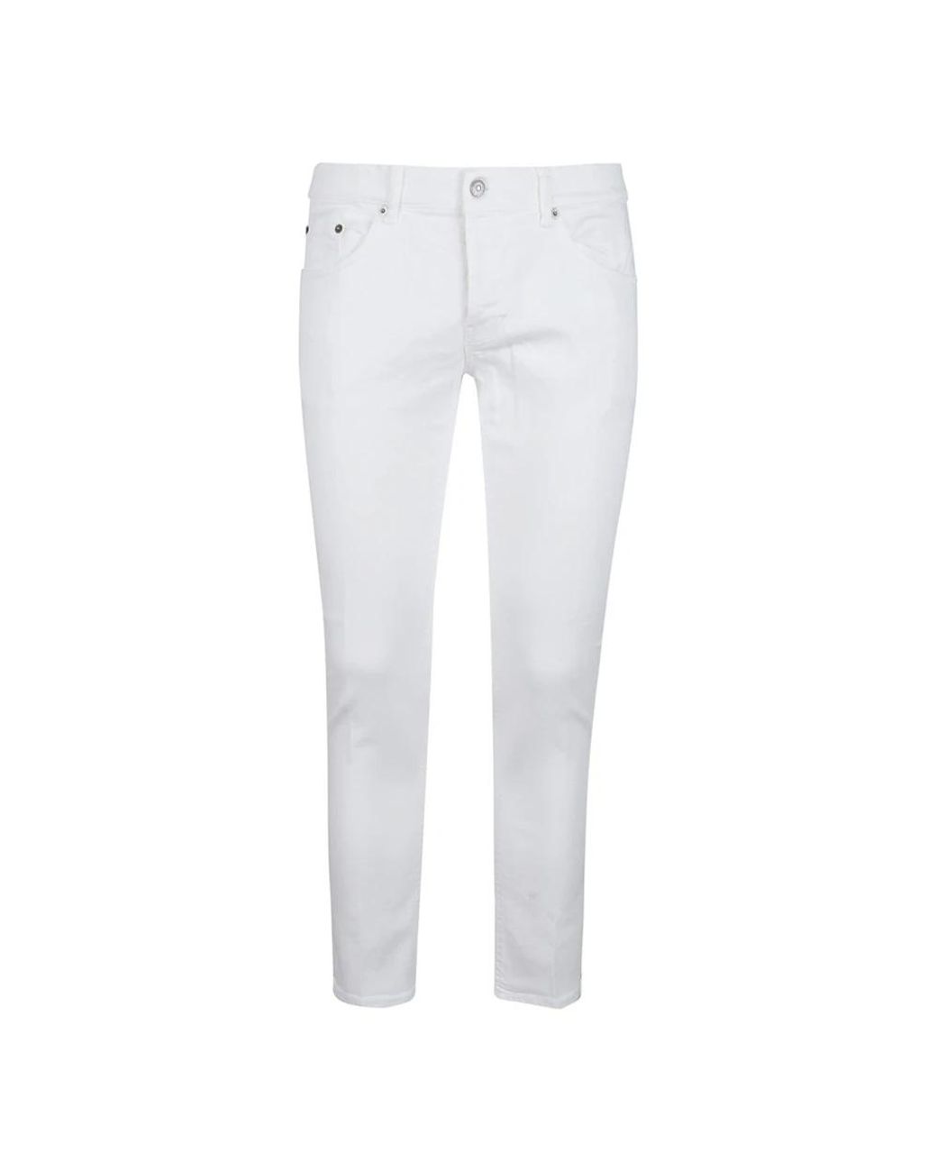 Dondup Jeans ,Wit ,Katoen Slim Fit Jeans in het White voor heren