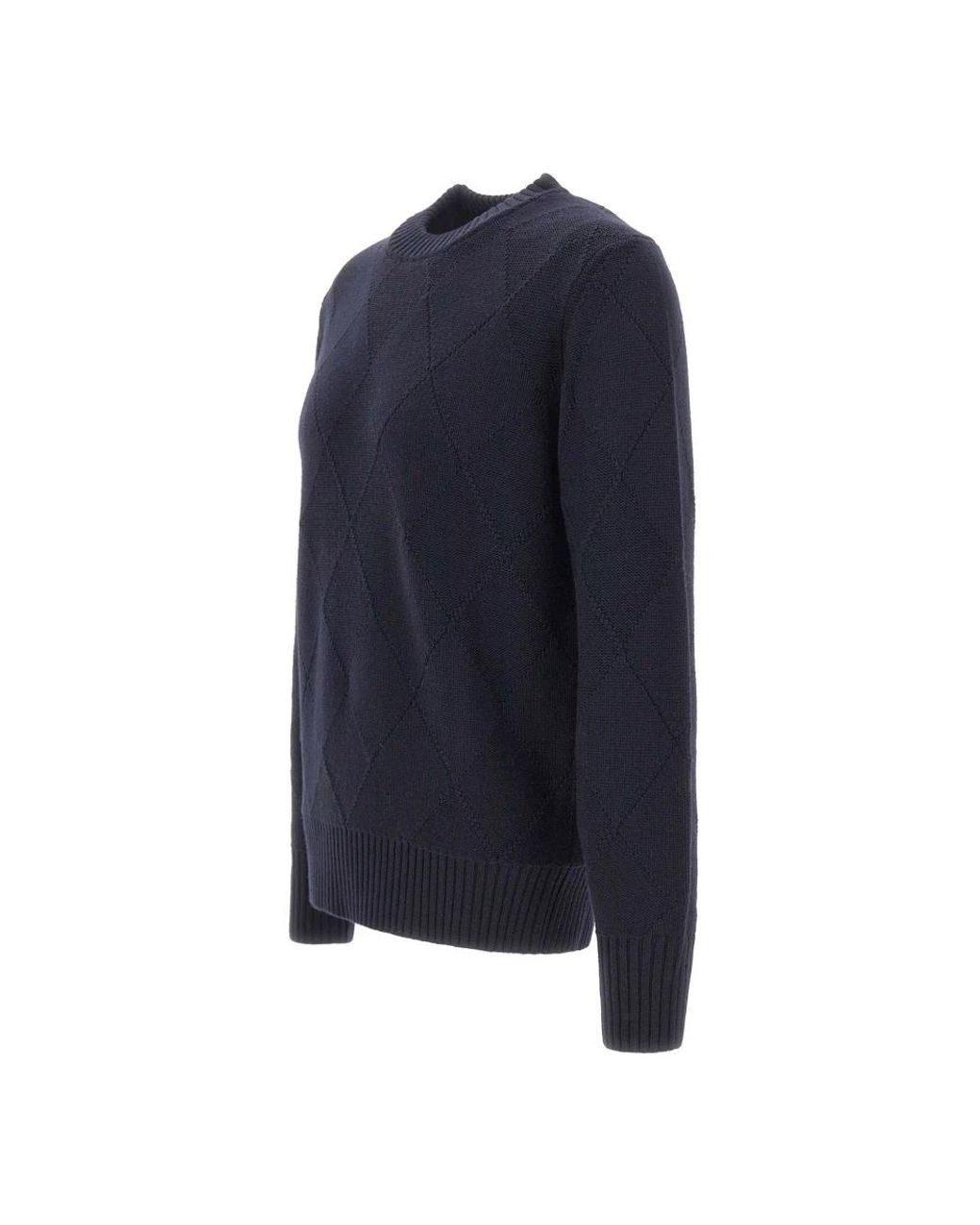 Kangra Blue Round-Neck Knitwear for men