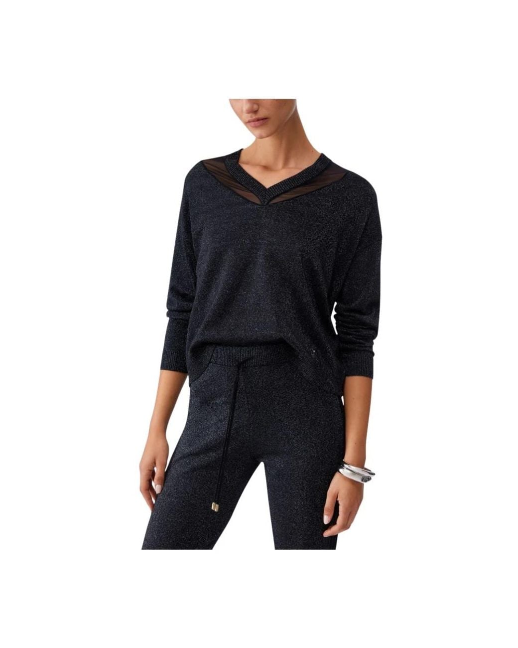 Liu Jo Black V-Neck Knitwear