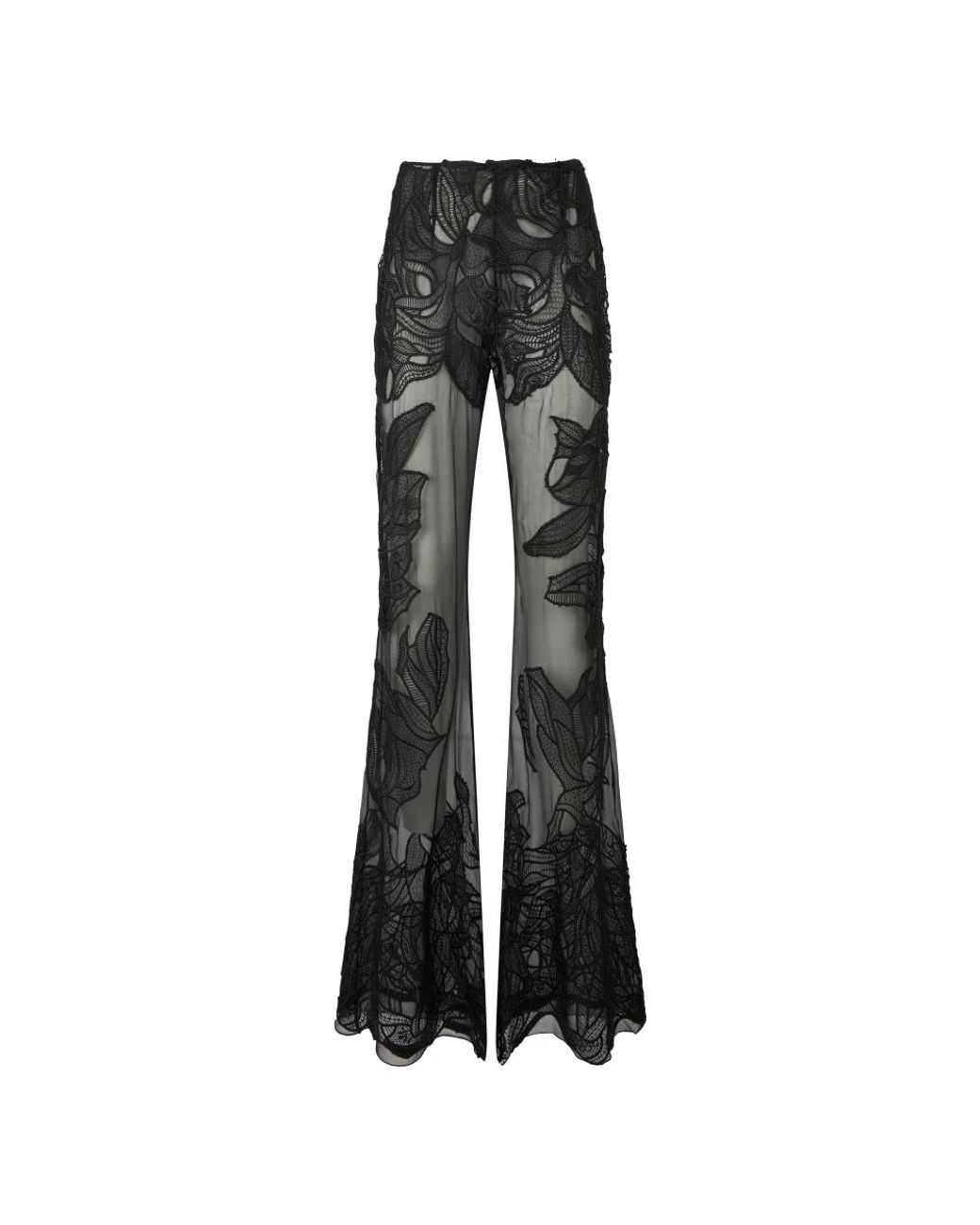 Alberta Ferretti Black Wide Trousers