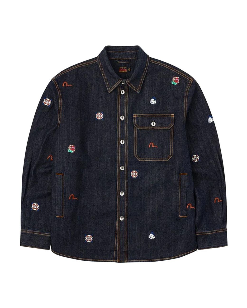 Evisu Blue Denim Shirts for men