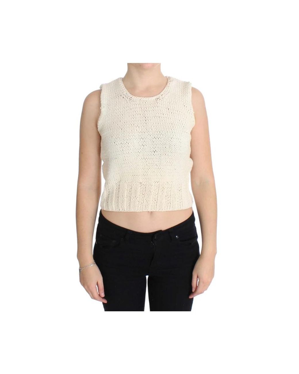 Pink Memories Natural Round-Neck Knitwear