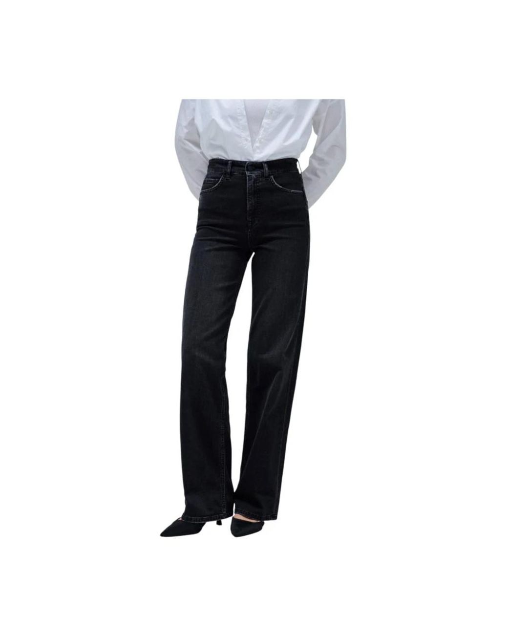 Wide Jeans Salsa Jeans de color Black