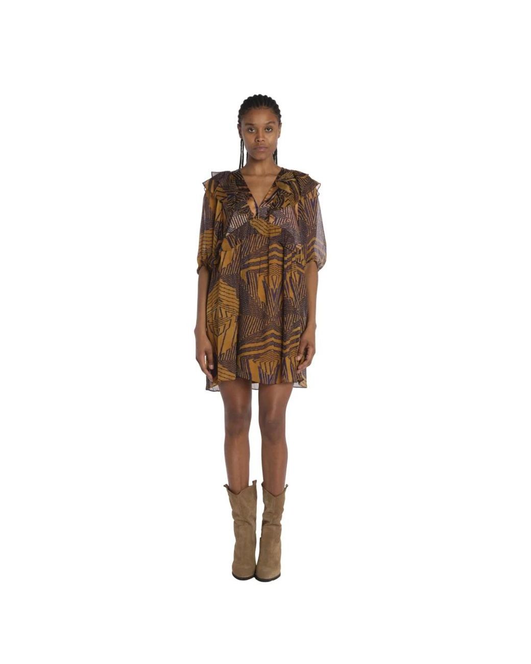 Ba&sh Brown Short Dresses
