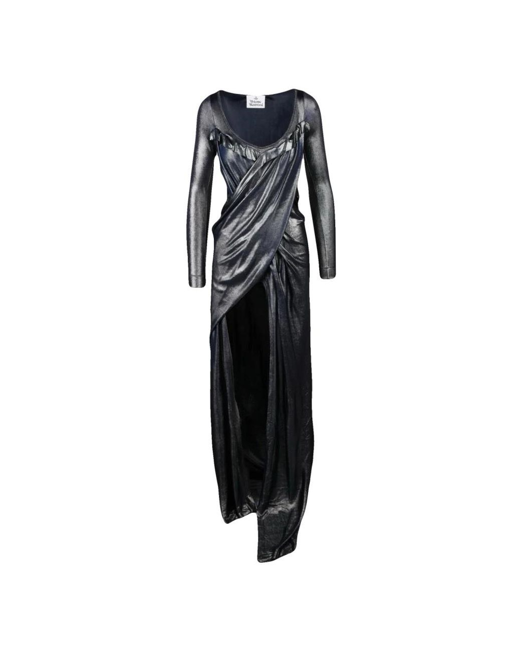Vivienne Westwood Black Asymmetric Long Dress With Integrated Bodysuit