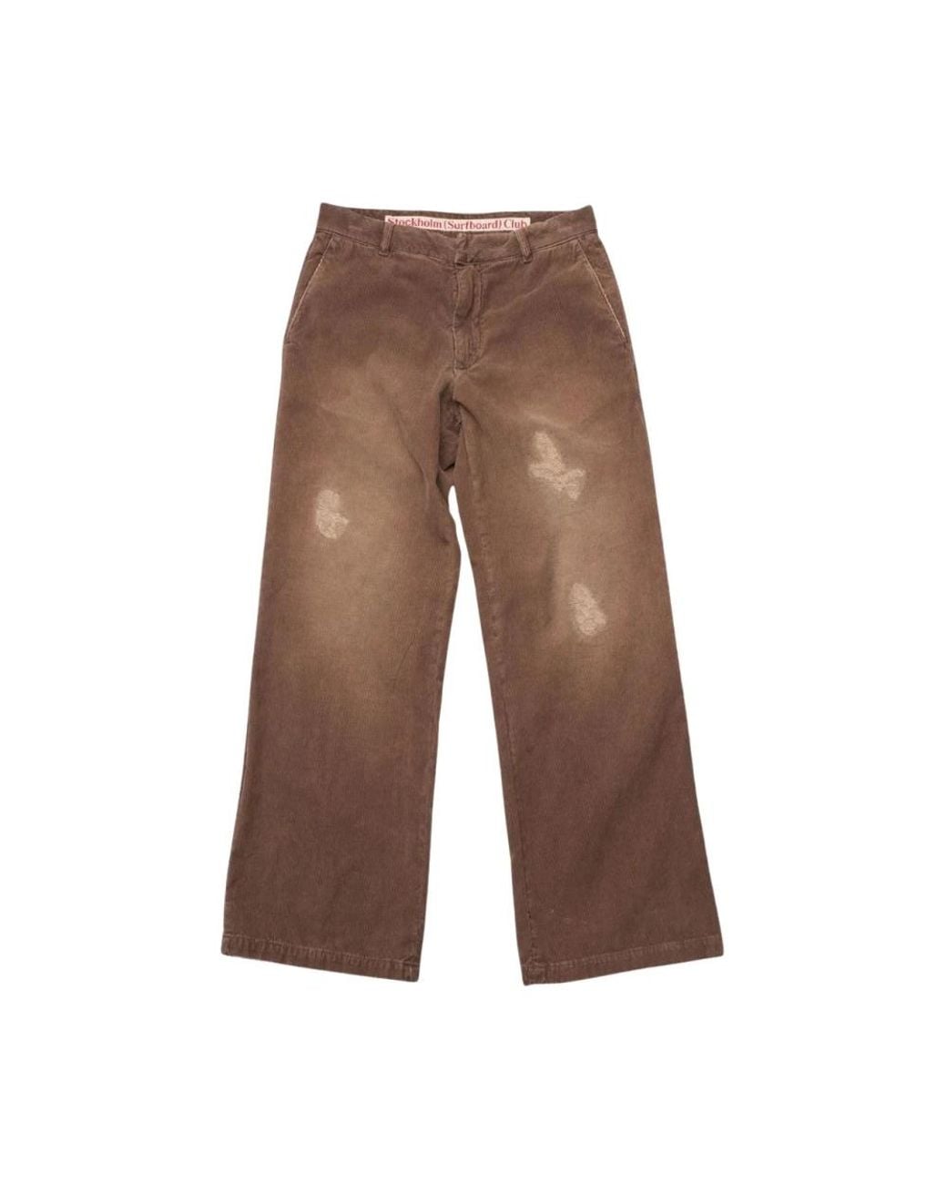 Stockholm Surfboard Club Brown Wide Trousers for men