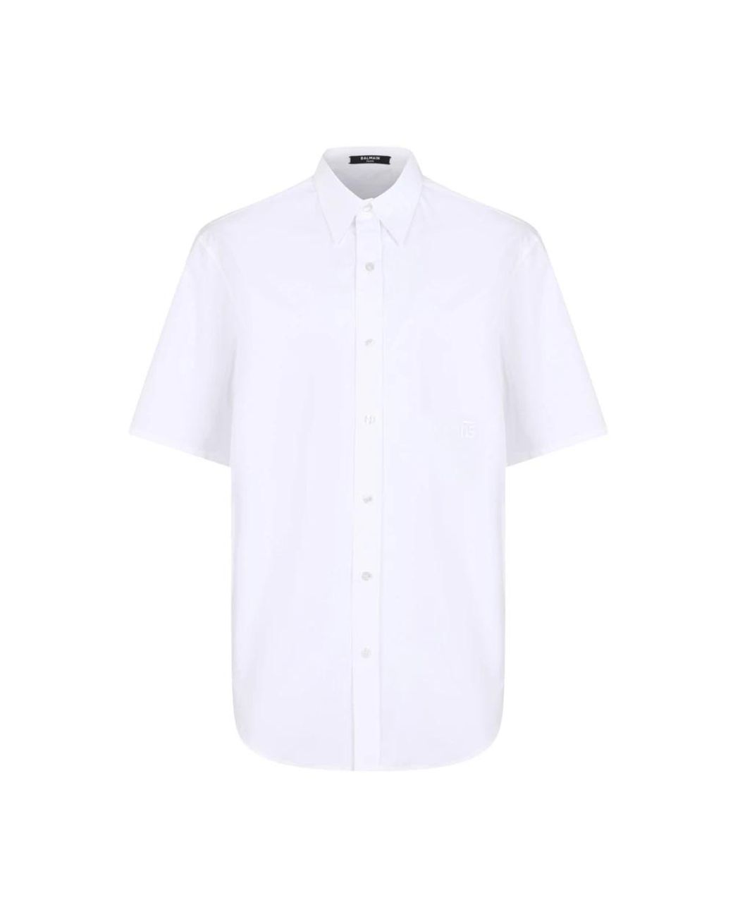 Balmain White Short Sleeve Shirts for men