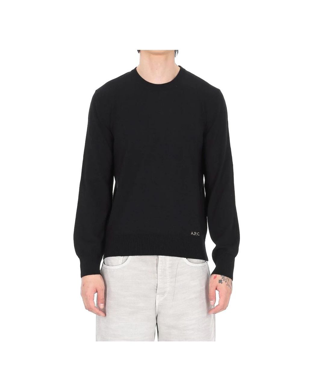 A.P.C. Black Round-Neck Knitwear for men