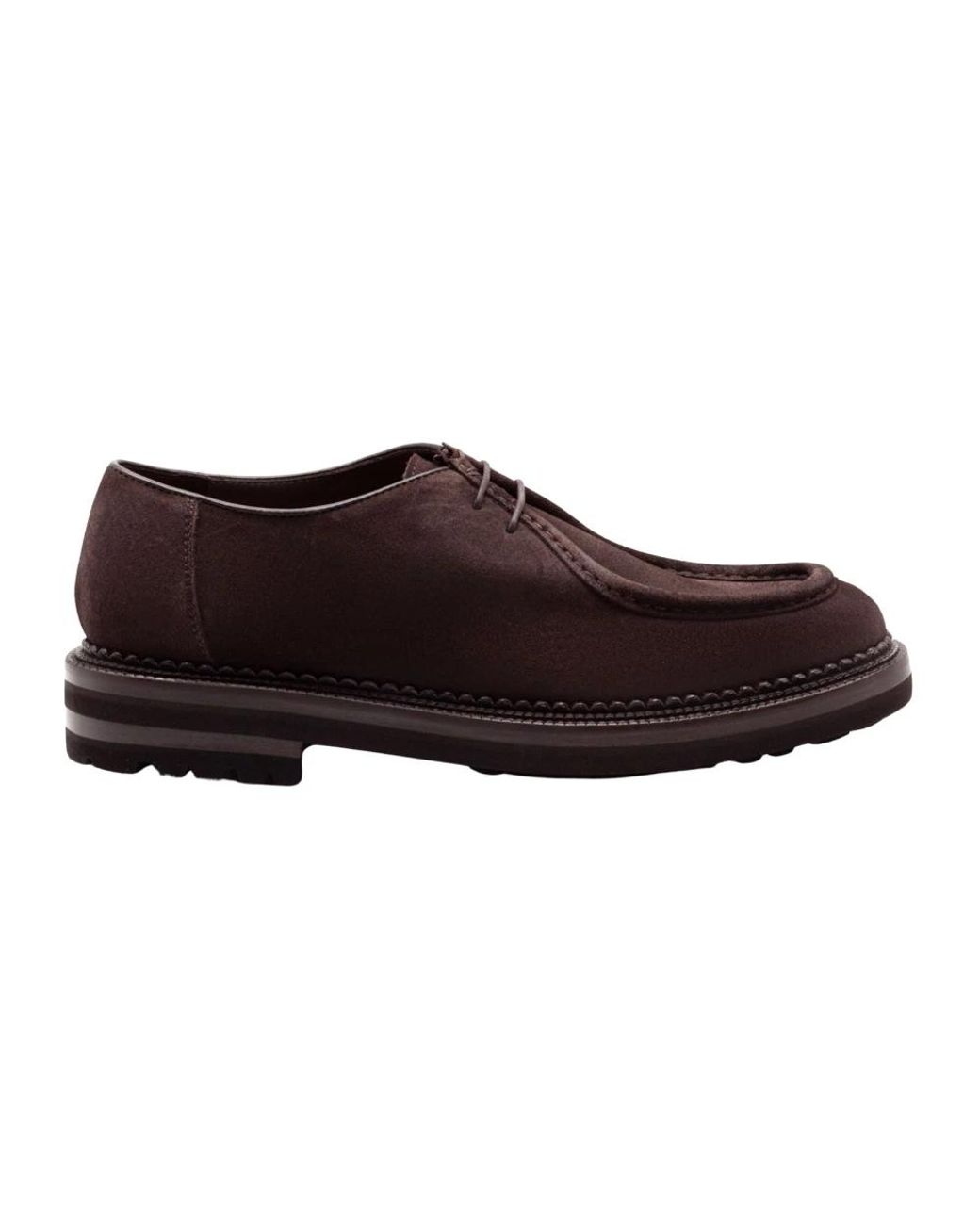 Green George Brown Laced Shoes for men